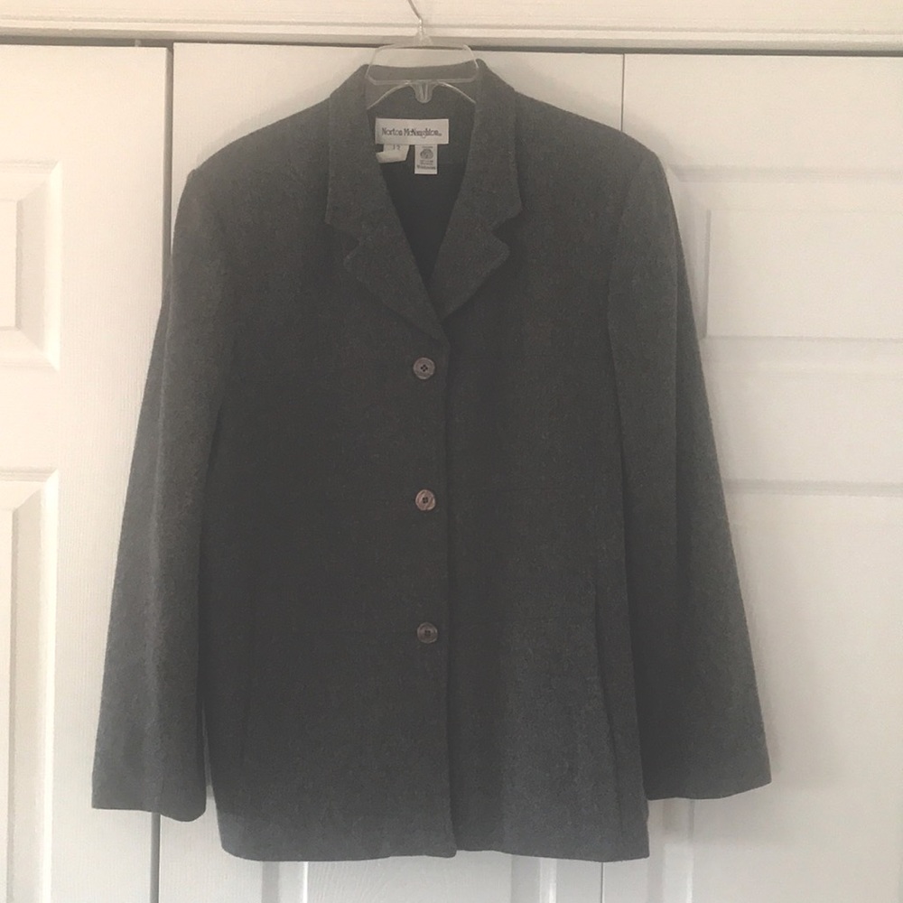 Moron McNaughton 100% wool grey blazer